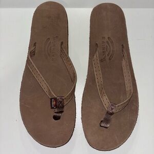 NWOT Rainbow flip flops